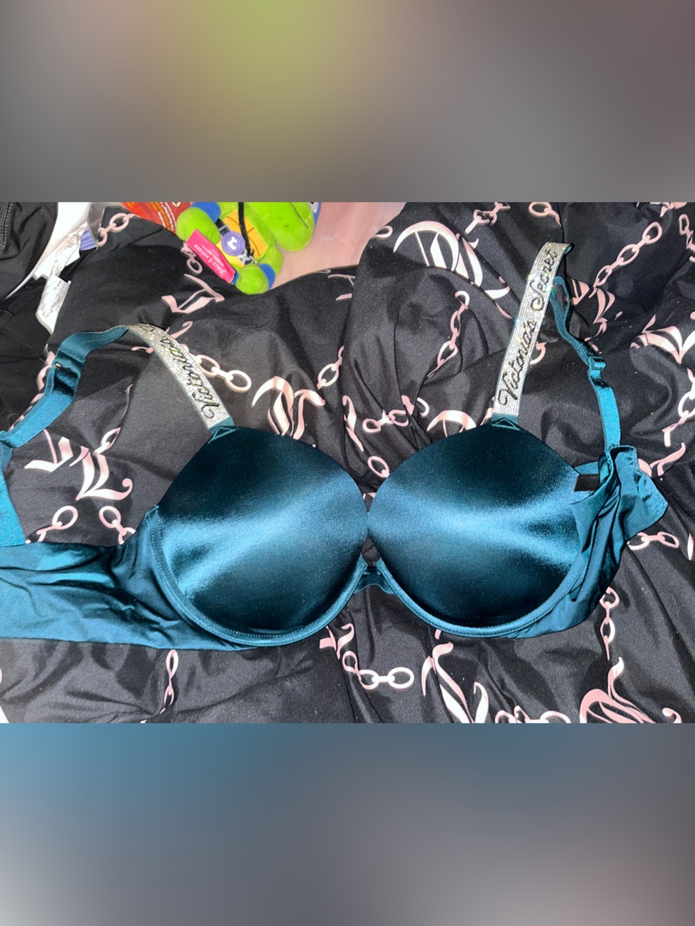 Victoria’s Secret Very Sexy Rhinestone Strap Push Up Bra Size 36DD